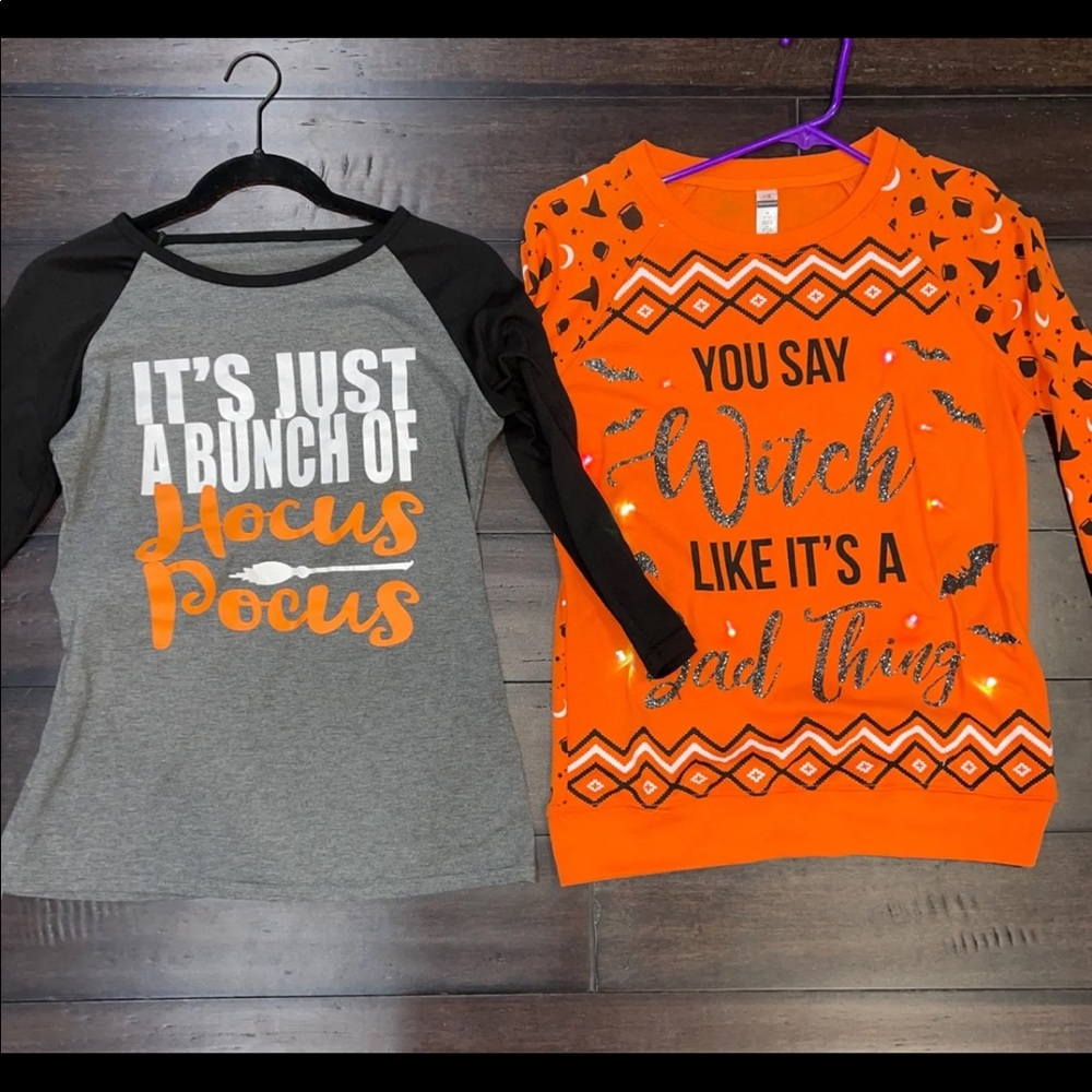 2 halloween shirts from Jane. Com